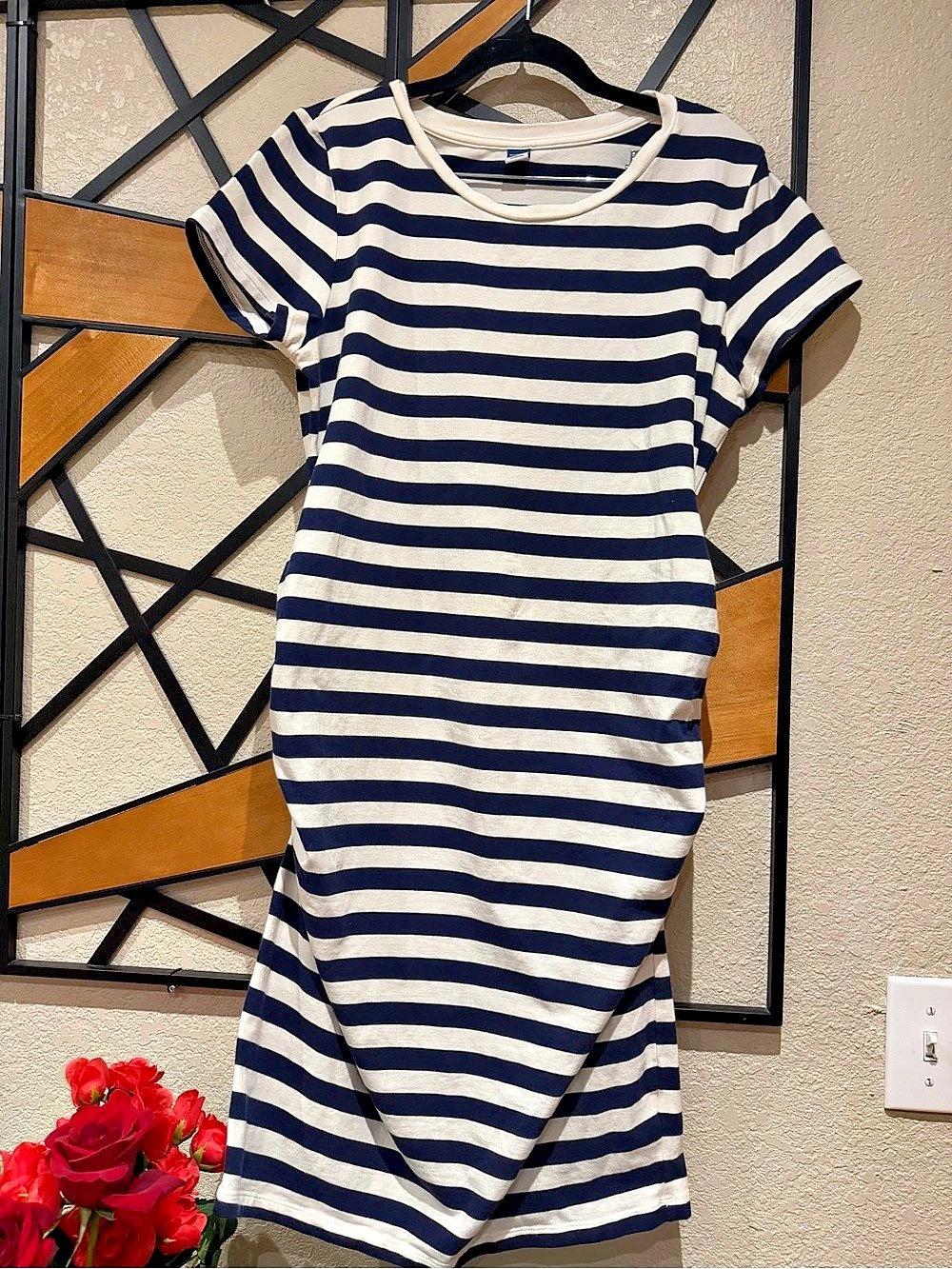 Old Navy Striped Mini Dress in Blue & White